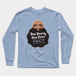 Best (Black) Beardy Dad Ever -FACT!- Long Sleeve T-Shirt